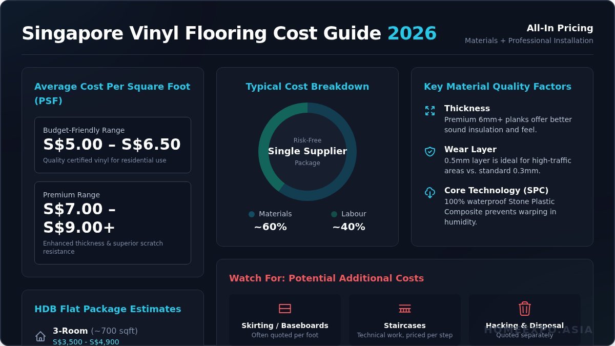 Vinyl Flooring Price Singapore: A Complete 2026 Cost Guide