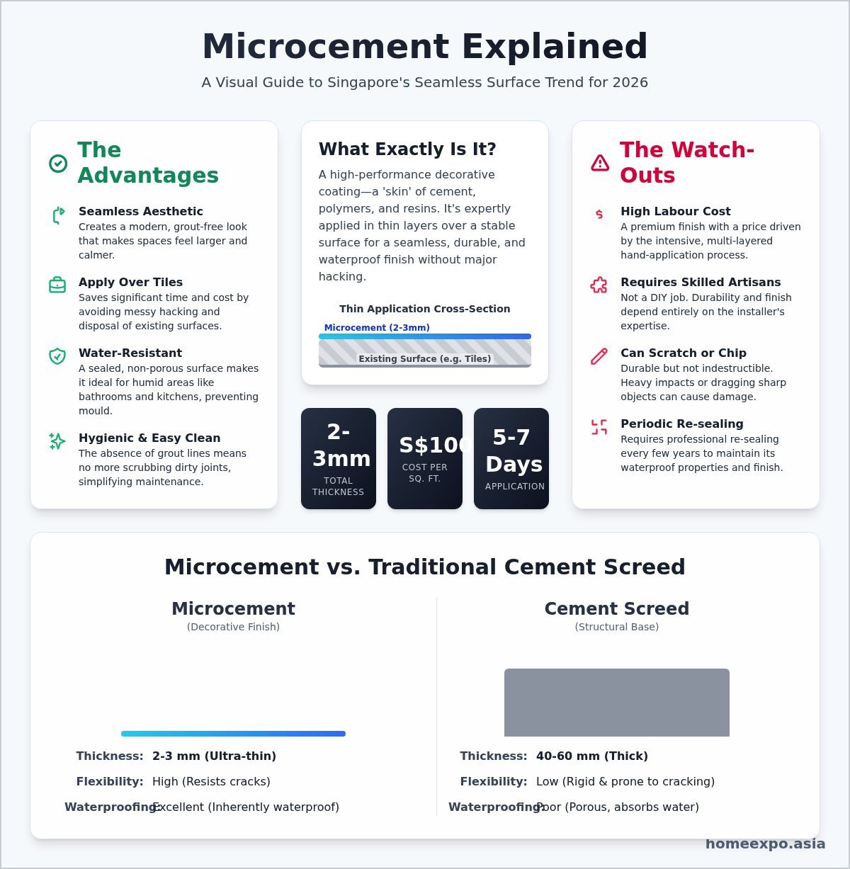 What is Microcement? A Singapore Homeowner's Guide (2026)