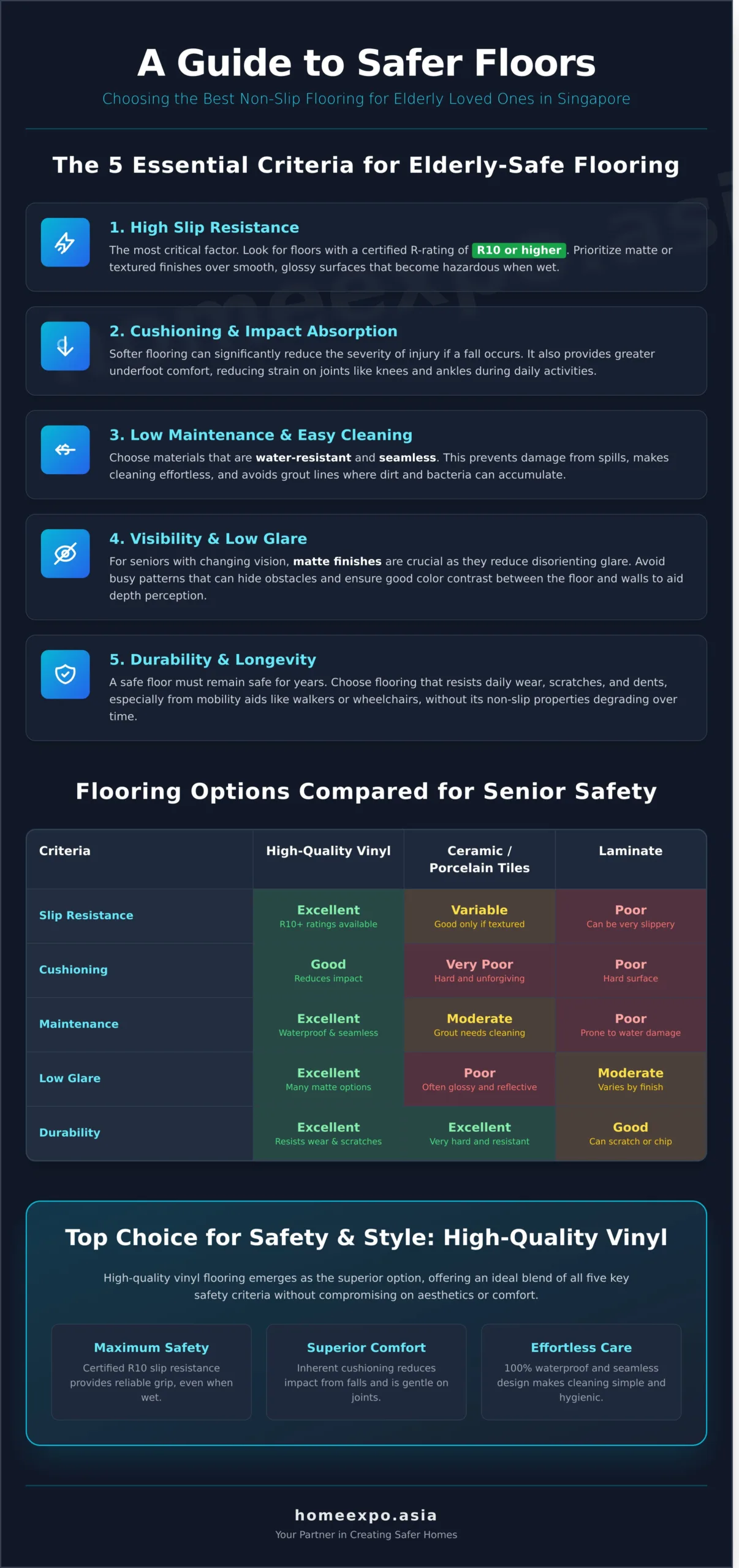 Non-Slip Flooring for Elderly in Singapore: The Ultimate Safety Guide