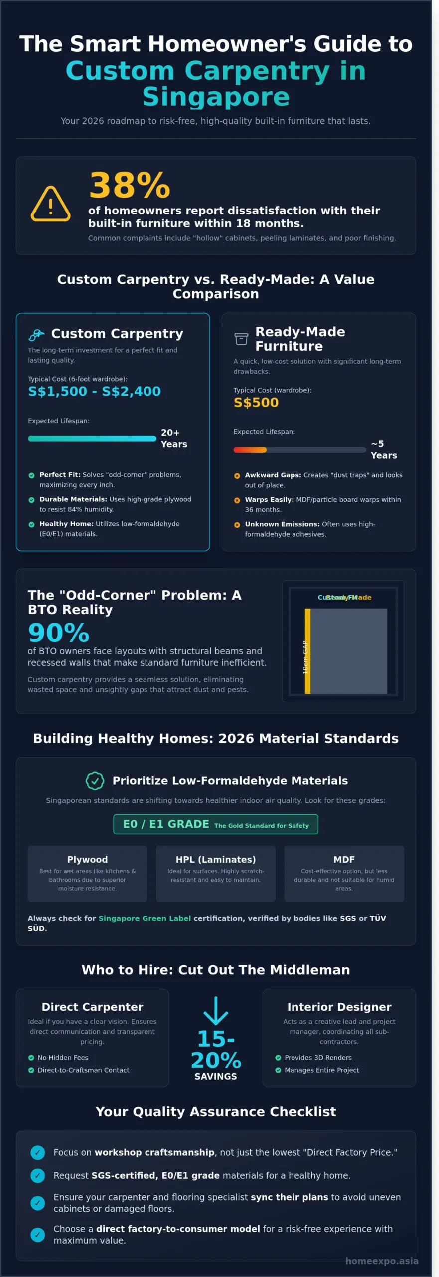 Professional Carpenter Services in Singapore: Your 2026 Guide to Custom Woodwork