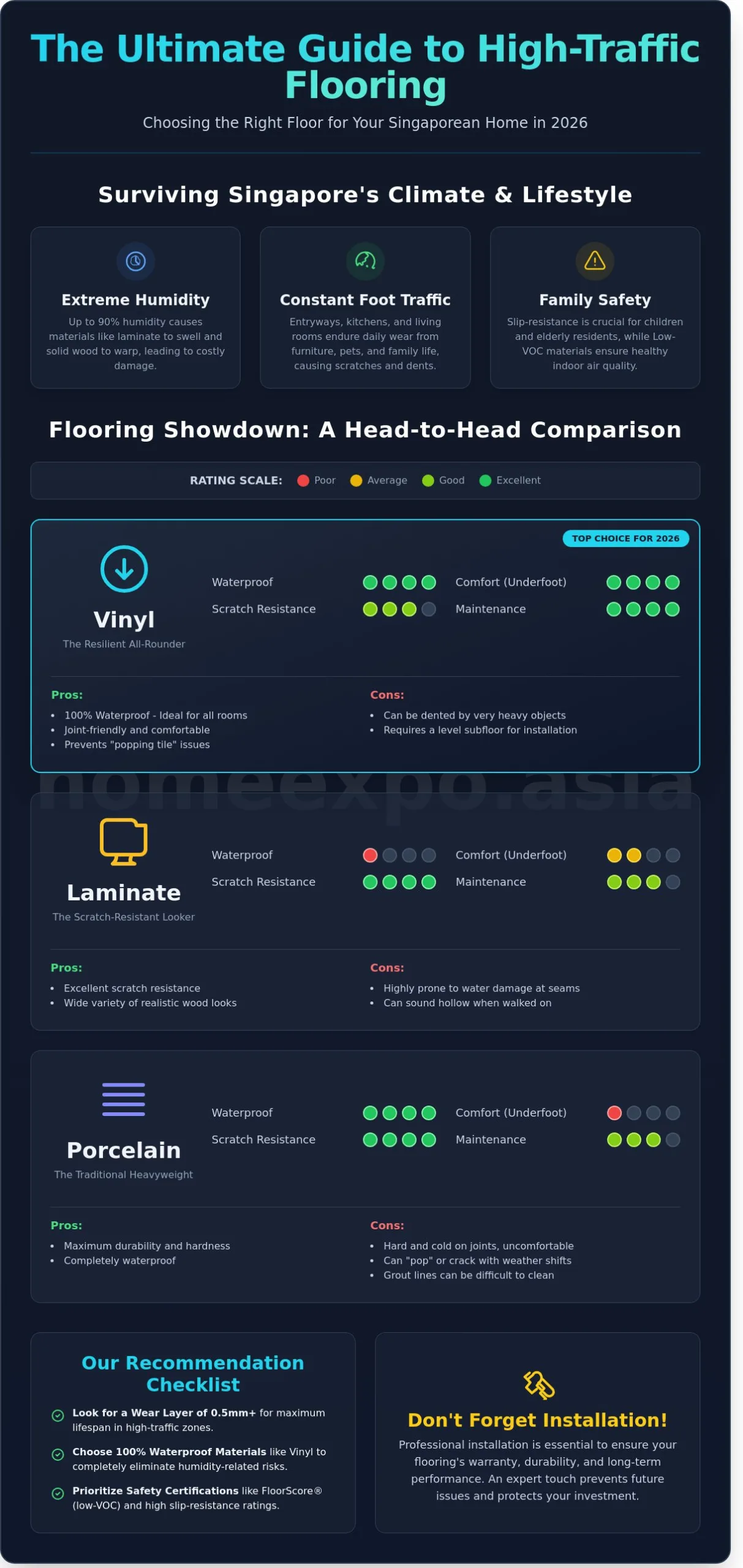 Best Flooring for High Traffic Areas: The 2026 Singapore Homeowner’s Guide