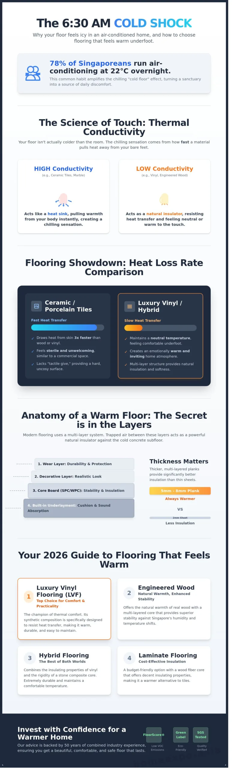 Flooring That Feels Warm Underfoot: The 2026 Guide to a Cosy Singapore Home