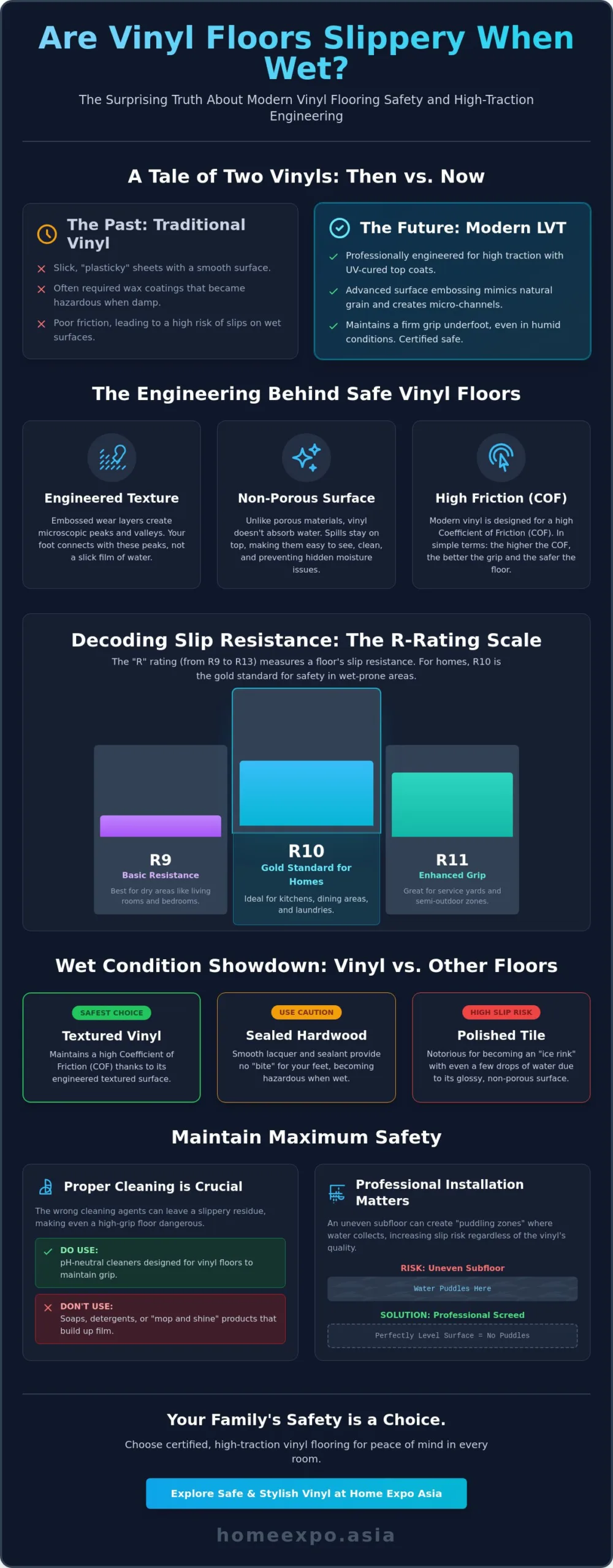 Are Vinyl Floors Slippery When Wet? A 2026 Safety Guide for Singapore Homeowners