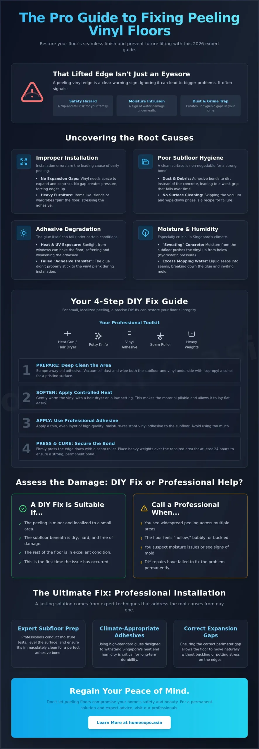 Vinyl Flooring Peeling at Edges Fix: A Complete 2026 Repair Guide