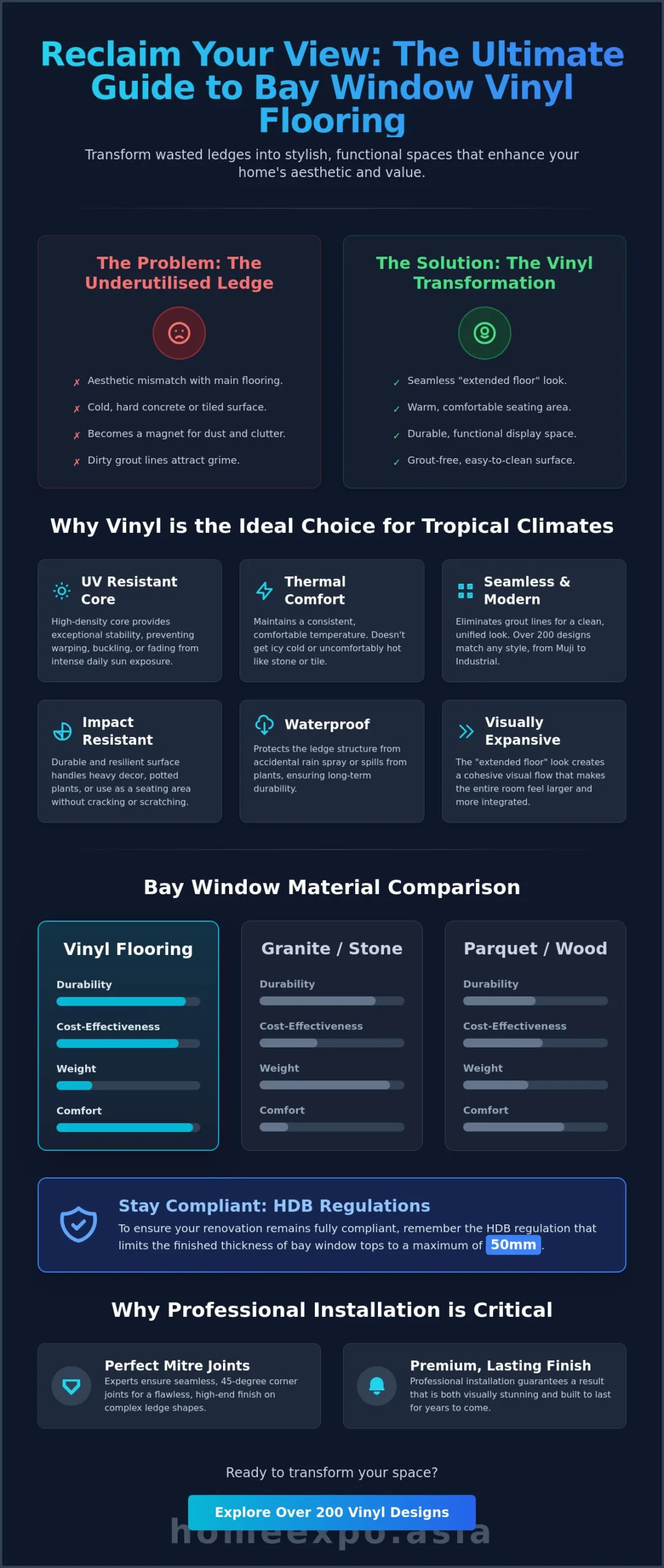 Vinyl Flooring for Bay Windows: The Ultimate 2026 Singapore Guide