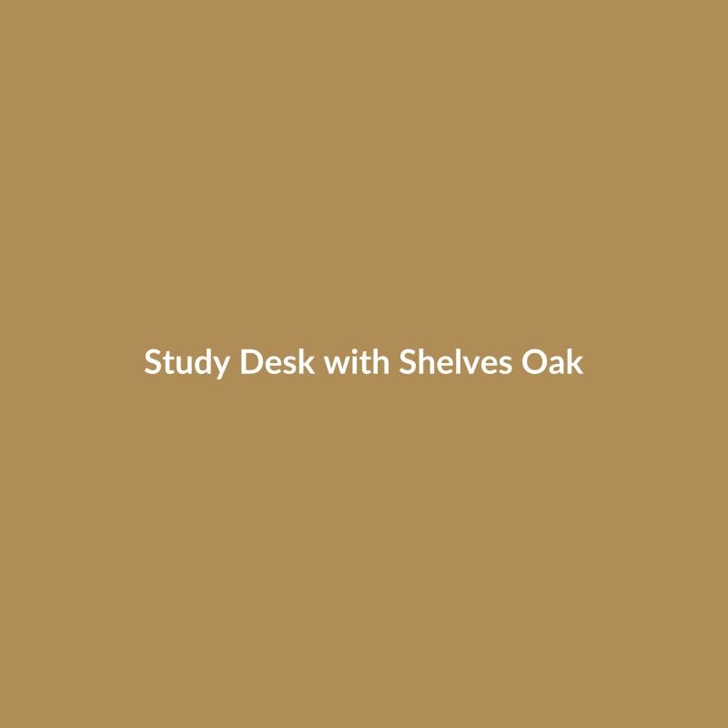 Study Desk with Shelves Oak