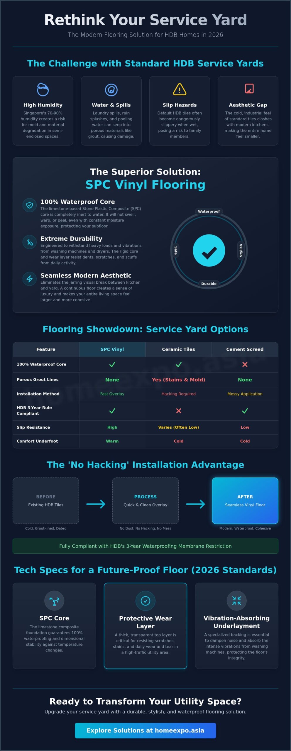 Vinyl Flooring for Service Yard HDB: The Ultimate 2026 Homeowner’s Guide