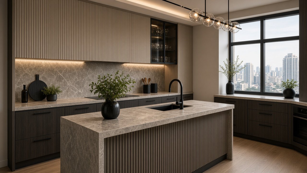 Kitchen — Modern Luxury HDB 4-room design