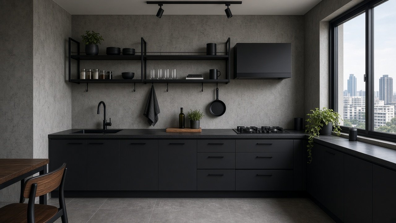 Kitchen — Industrial HDB 4-room design