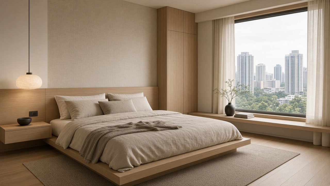 Master bedroom — Japandi HDB 4-room design