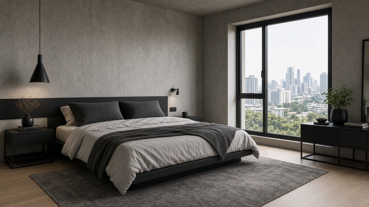 Master bedroom — Industrial HDB 4-room design