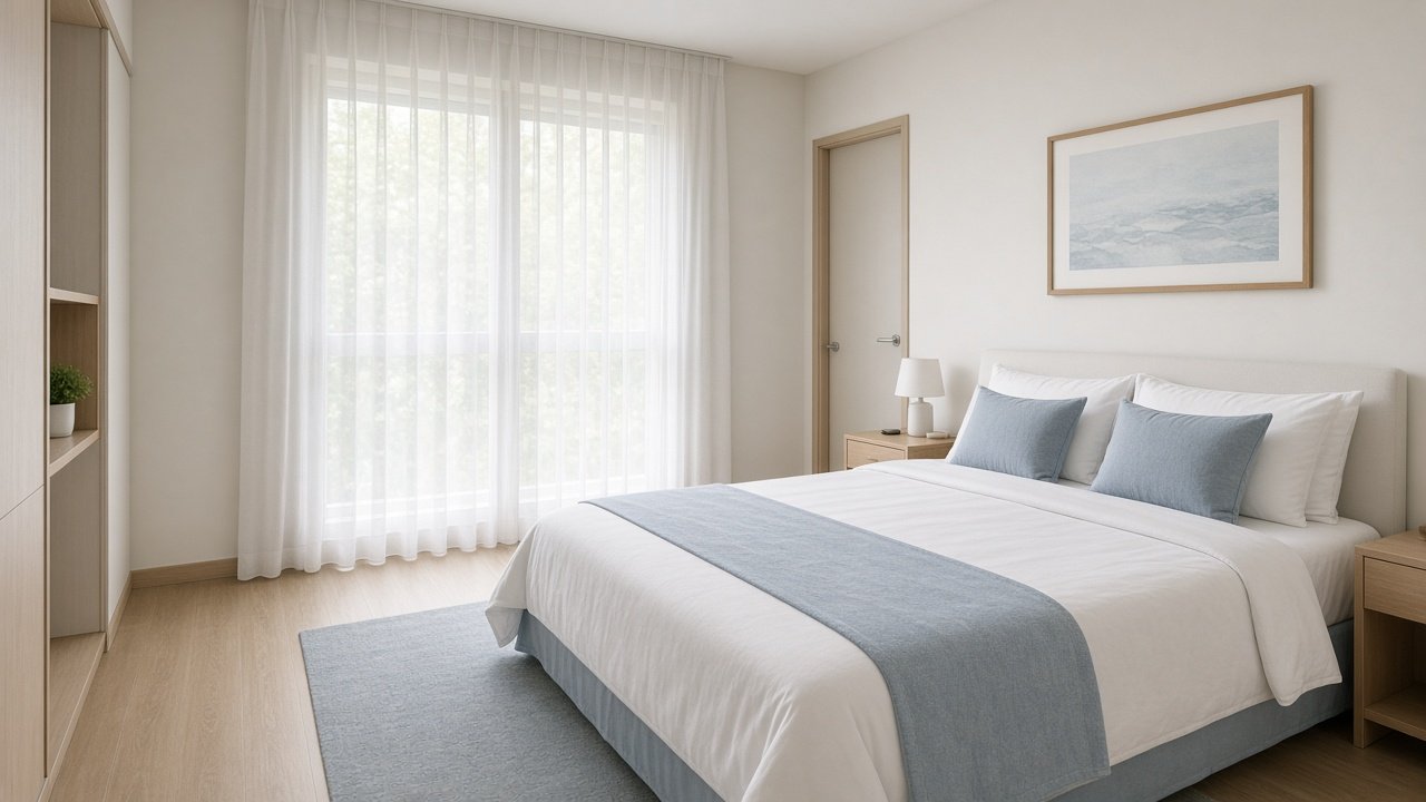 Master bedroom — Coastal HDB 4-room design