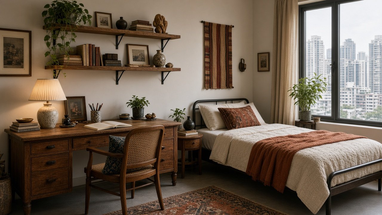 Study bedroom — Eclectic HDB 4-room design