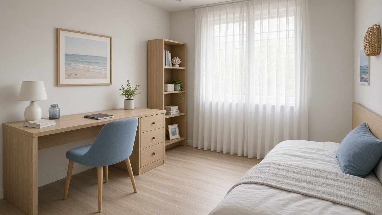 Study-bedroom — Coastal HDB 4-room design