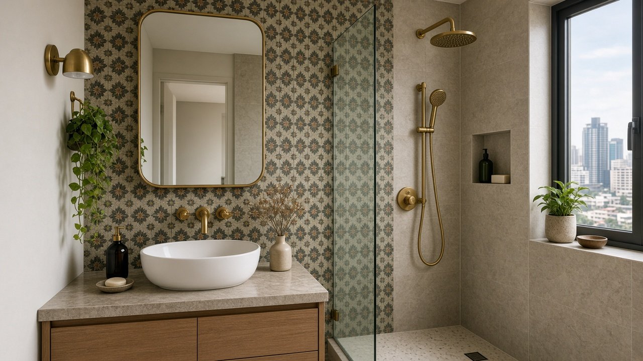 Bathroom — Eclectic HDB 4-room design