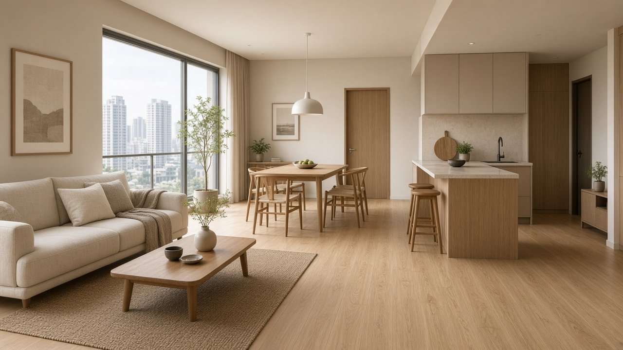 Full-flat mood — Japandi HDB 4-room design