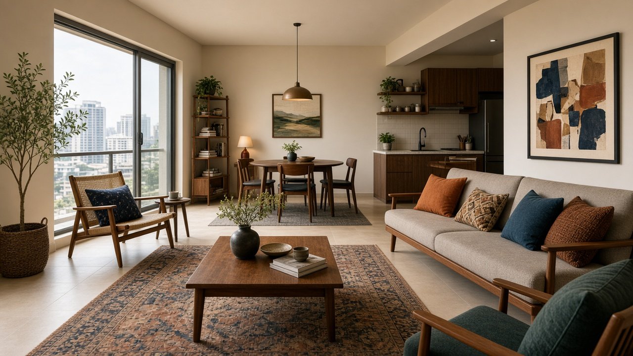 Full-flat mood — Eclectic HDB 4-room design