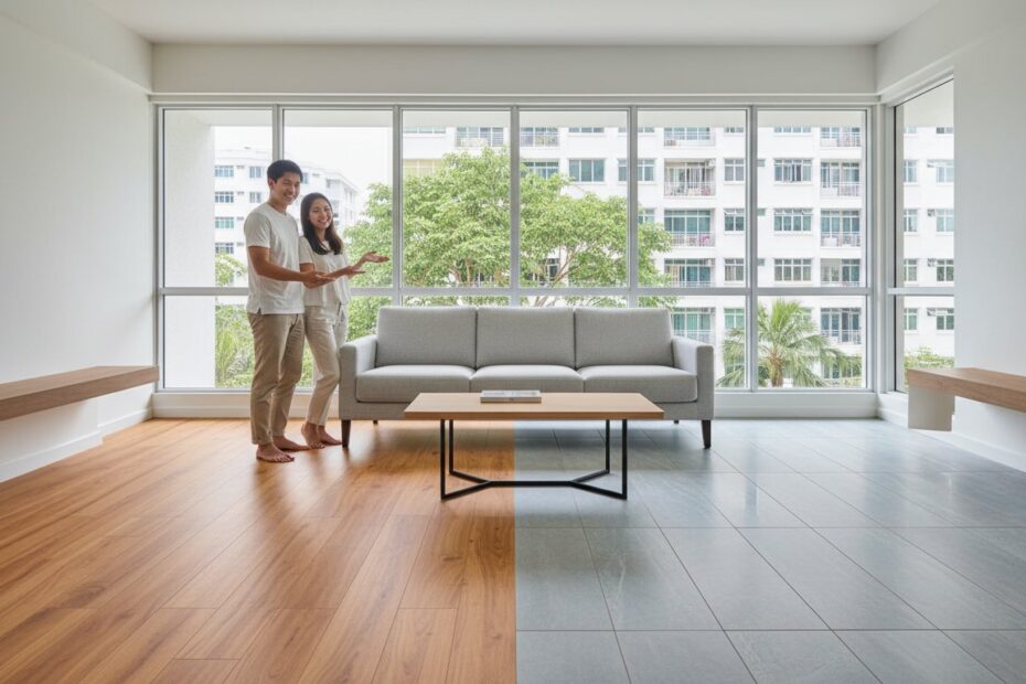 Tiles vs Vinyl Flooring for Living Room: The 2026 Singapore Homeowner’s Comparison